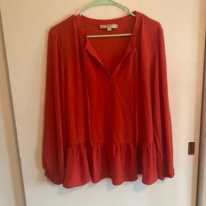 LOFT, size Large, red shirt